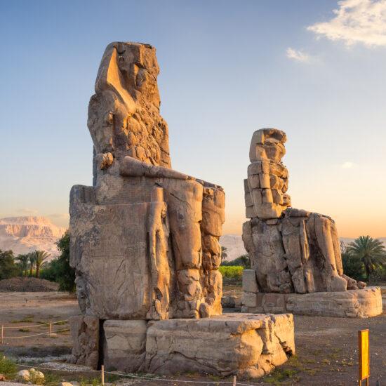 Colossi of Memnon statues in Luxor – 5 Days Cairo, Luxor and Abu Simbel Tour highligh