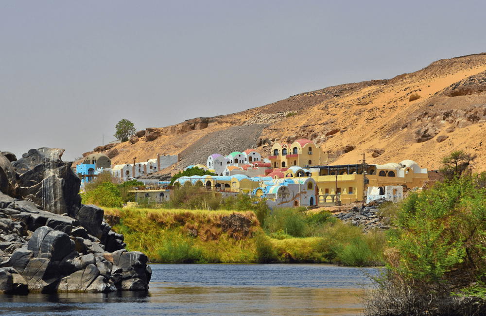 A traditional Nubian village along the Nile River