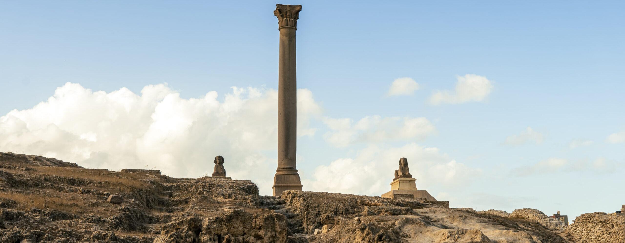 Pompey's Pillar in Alexandria - 5 Days Cairo, Luxor and Alexandria Tour Package.