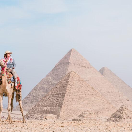 Giza Pyramids at sunset - Part of our 4 Days Cairo and Alexandria Tour Package