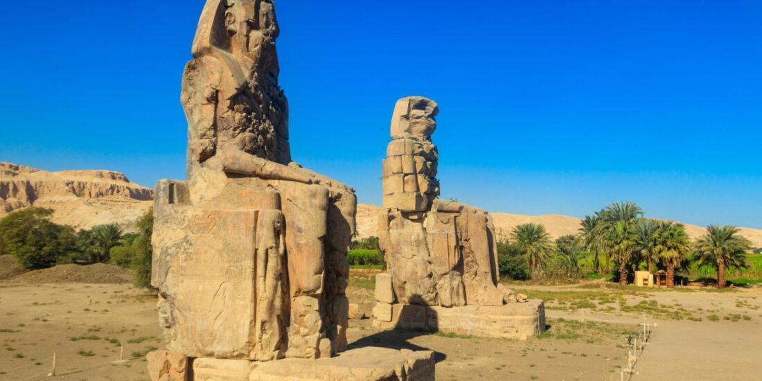 Amenhotep III Statues - Colossi of Memnon on Luxor West Bank Tour