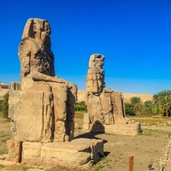 Amenhotep III Statues - Colossi of Memnon on Luxor West Bank Tour