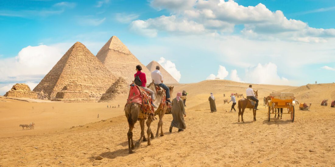 Giza Pyramids - Iconic Landmarks in Cairo for Your Cairo Day Tour from Hurghada by Plane