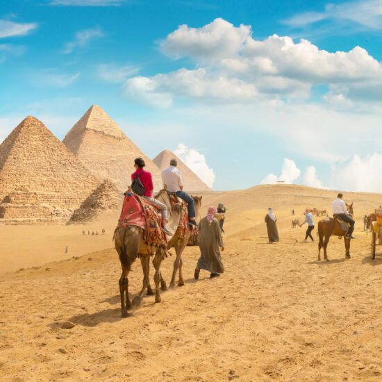 Giza Pyramids - Iconic Landmarks in Cairo for Your Cairo Day Tour from Hurghada by Plane
