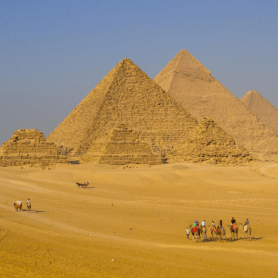 camel ride at giza pyramids