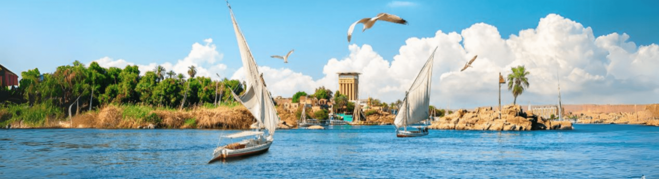 Traditional felucca on the Nile River, Aswan