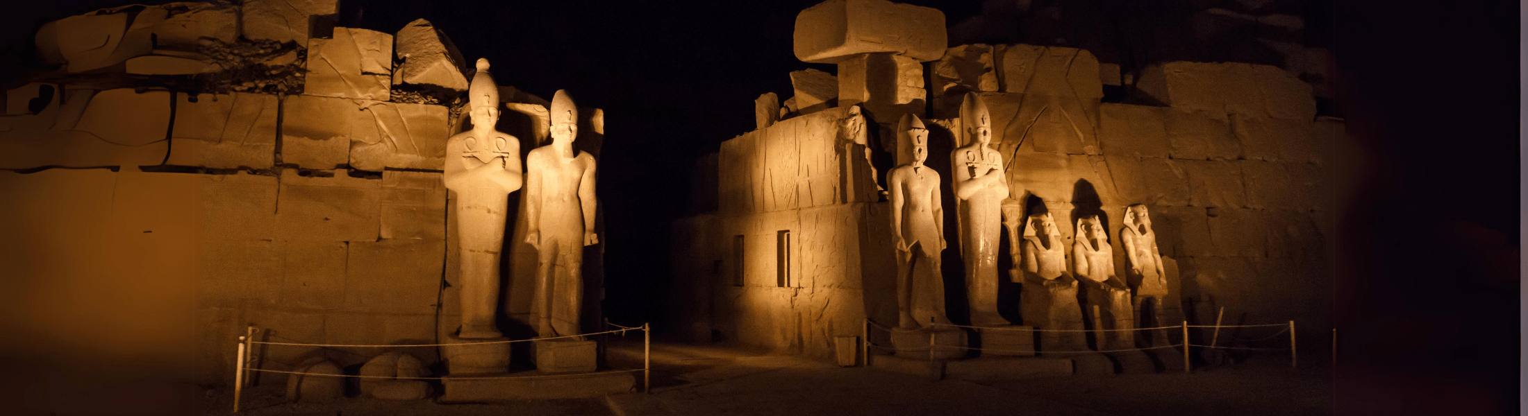 Dramatic evening lights over Karnak Temple - Sound and Light Show at Karnak Temple