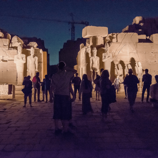 Luxor Sound and Light Show at Karnak Temple - Visitors at Karnak's Sound and Light Show
