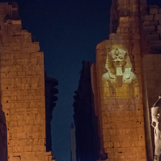 Nighttime light show at Karnak Temple - Karnak Temple Sound and Light Show in Luxor