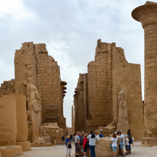 Grand columns at Karnak Temple Complex - 8 Days Cairo, Nile Cruise and Hurghada Tour Package