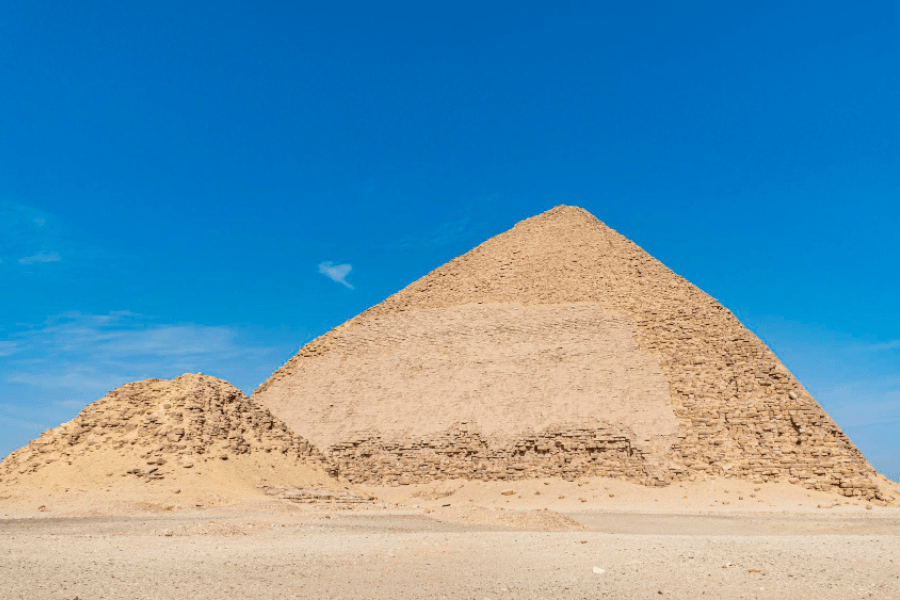 The Bent Pyramid of King Senefru in Dahshur, Egypt.