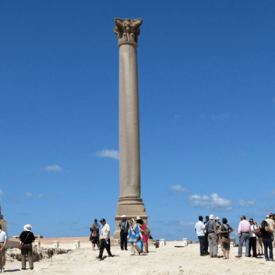 Pompey's Pillar in Alexandria - 8 Days Cairo, Nile Cruise & Alexandria Tour