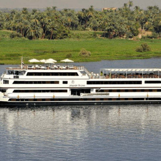 Nile Cruise sailing between Aswan and Luxor on 9 Days Egypt Tour