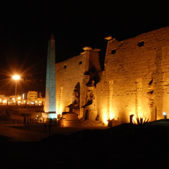 Luxor Temple at night