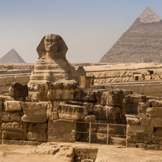 Giza Pyramids and Great Sphinx – ancient wonders of Cairo, Egypt