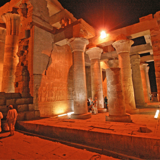 Luxor Temple illuminated at night – ancient Egyptian architecture