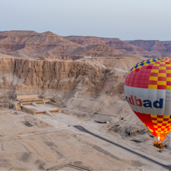 The unique design of Hatshepsut Temple carved into a cliff - 16 Days Cairo, Nile Cruise, Hurghada & Siwa Tour