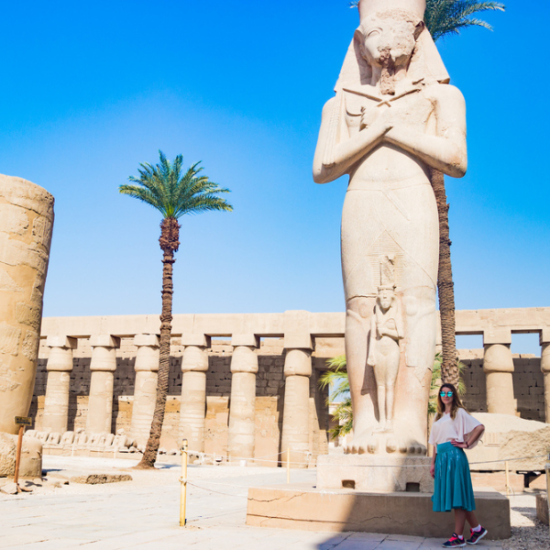 The massive columns of the Karnak Temple in Luxor - 16 Days Cairo, Nile Cruise, Hurghada & Siwa Tour
