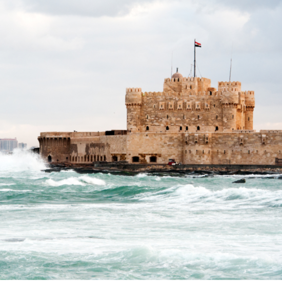 Qaitaby Citadel, a fortress overlooking the Mediterranean Sea.