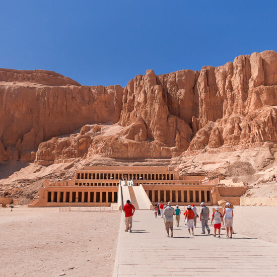Queen Hatshepsut Temple carved into the cliffs of Luxor - 13 Days Cairo, Alexandria, Siwa, Abu Simbel and Luxor