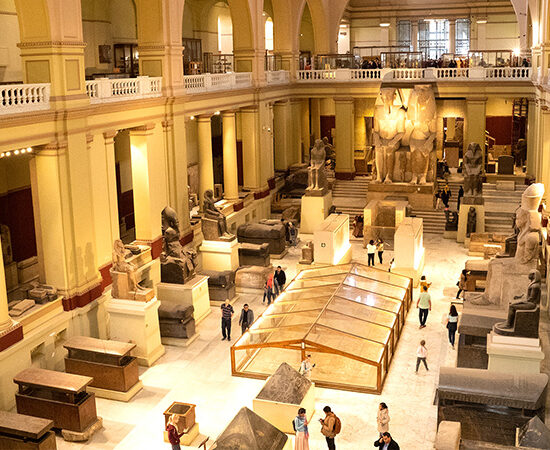 Ancient artifacts displayed at the Egyptian Museum in Cairo - 13 Days Cairo, Alexandria, Siwa, Abu Simbel and Luxor