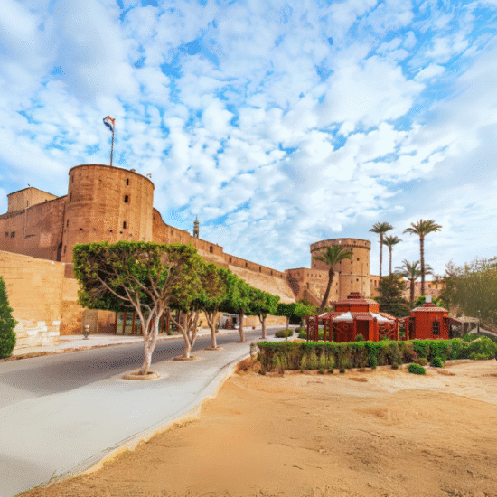 View of the Citadel of Saladin, a historic Islamic Cairo landmark