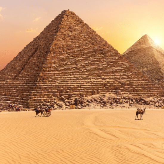 Giza Pyramids - The eternal symbols of ancient Egypt - 15 Days Egypt Tour – Cairo, Sharm El Sheikh, Nile Cruise & Alexandria (GEM Visit)