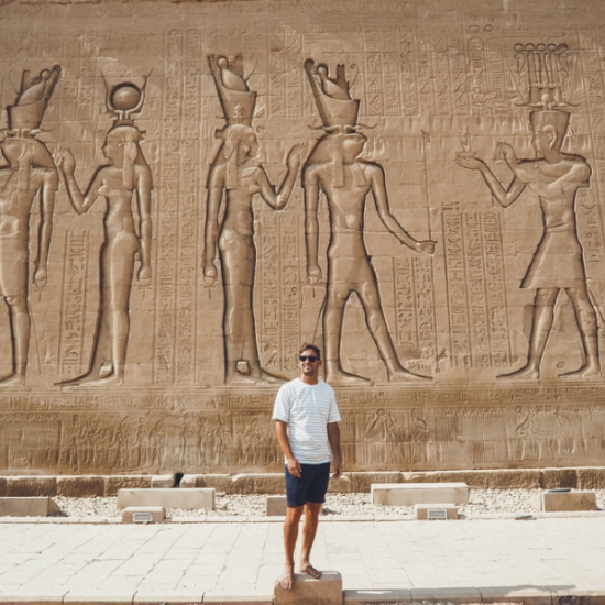 The ancient Karnak Temple in Luxor, Egypt.