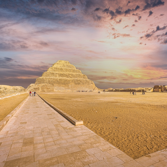 The Step Pyramid of Djoser in Saqqara, Egypt.