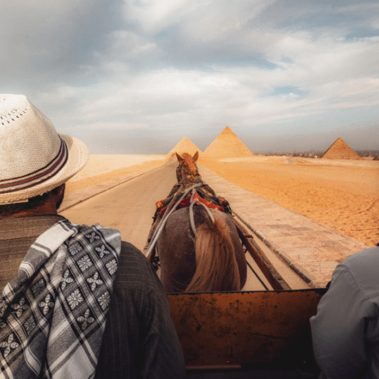 The Pyramids of Giza in Cairo are iconic historical landmarks, built as tombs for ancient Egyptian pharaohs - 8 Days Cairo, Aswan, Luxor and Fayoum Vacation in Egypt