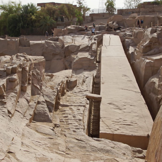 The Unfinished Obelisk in Aswan's stone quarry.
