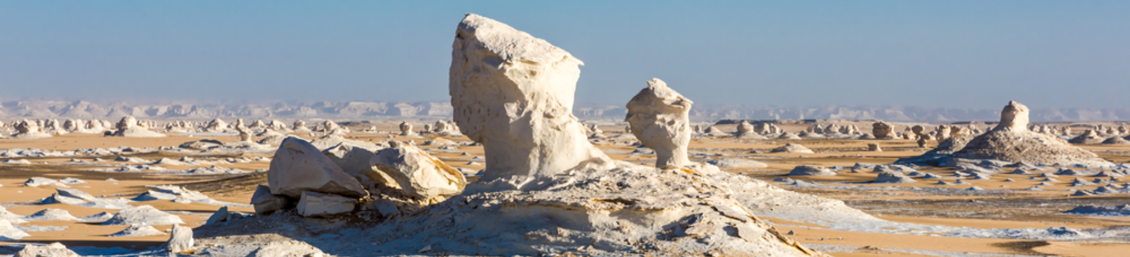 White Desert rock formations in Egypt’s Western Desert – 5 Days Cairo and Bahariya Oasis Tour