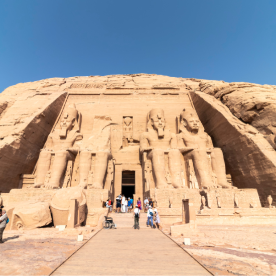 Grand statues at Abu Simbel Temples - 14 Days Cairo, Hurghada, Nile Cruise & Alexandria Tour