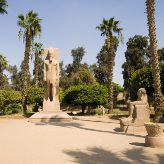 Ancient ruins of Memphis City in Egypt