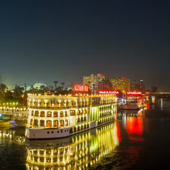 Nile River Dinner Cruise in Cairo at Night – 5 Days Cairo, Black & White Desert and Bahariya Oasis Tour