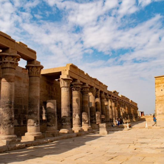 Philae Temple on the Nile River in Aswan.