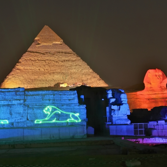 Giza Pyramids Sound and Light Show at night - 14 Days Best of Egypt Tour