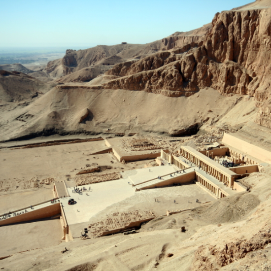 Queen Hatshepsut's Temple, carved into the cliffs of Deir el-Bahari.