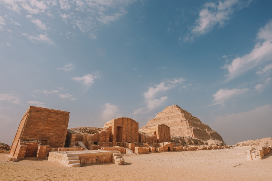Saqqara Step Pyramid of Pharaoh Djoser - 14 Days Cairo, Hurghada, Nile Cruise & Alexandria Tour