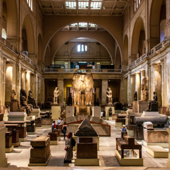 Artifacts inside the Egyptian Museum in Cairo - 14 Days Cairo, Hurghada, Nile Cruise & Alexandria Tour
