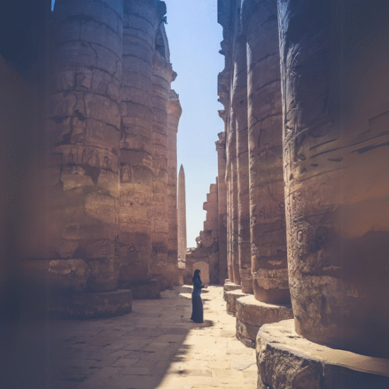 A quiet moment at Karnak Temple, surrounded by history and timeless beauty
