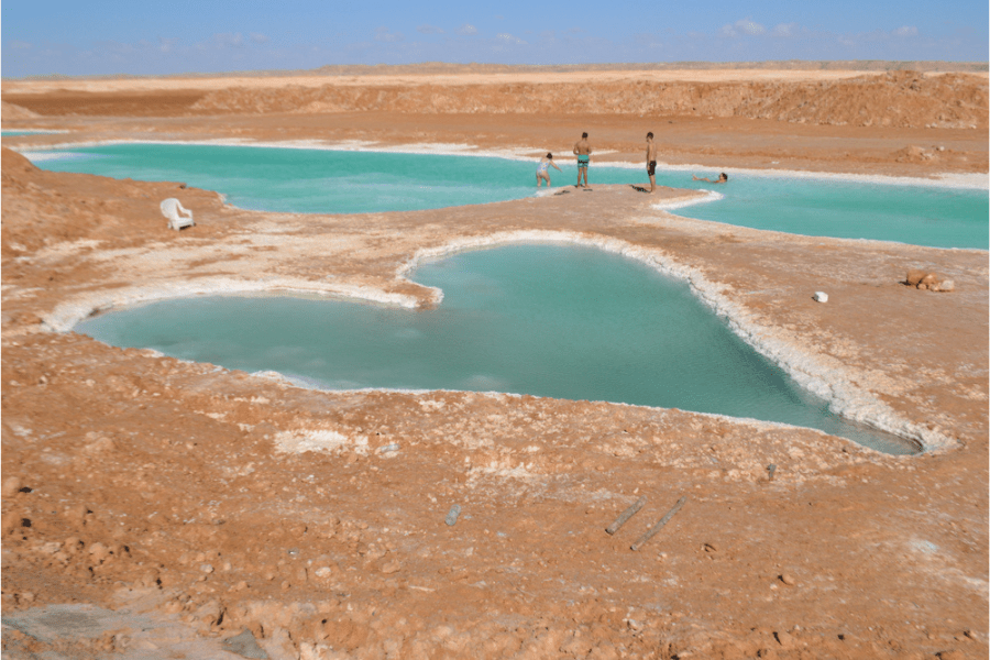 Crystal-clear salt lake and natural hot spring in Siwa - Siwa Oasis Egypt