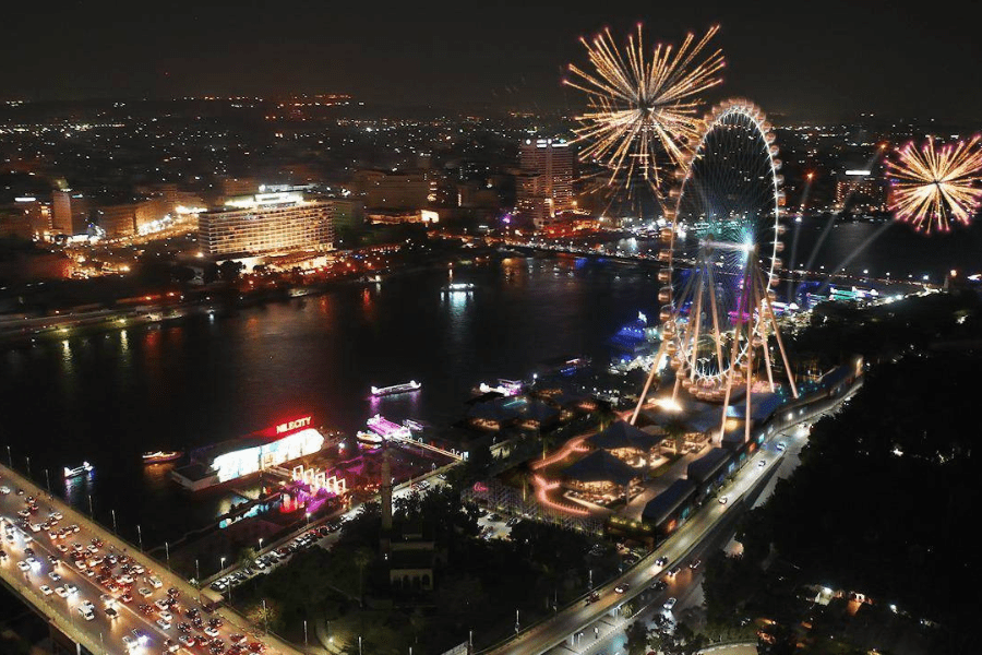 Nile River Dinner Cruise in Cairo at night