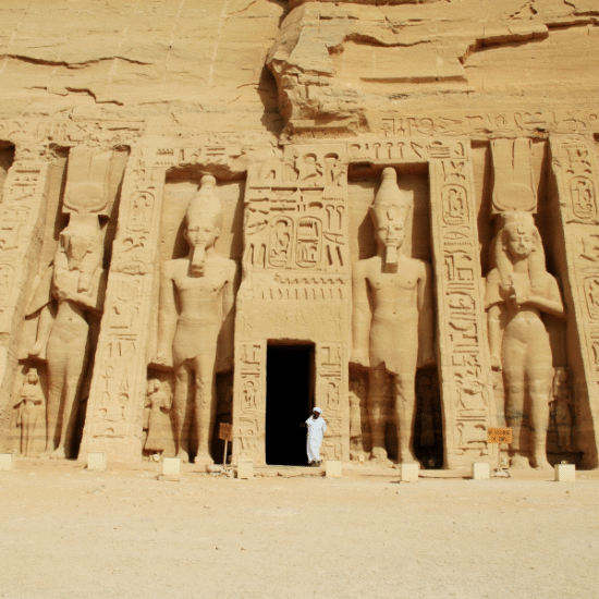 Colossal statues of Ramses II at Abu Simbel