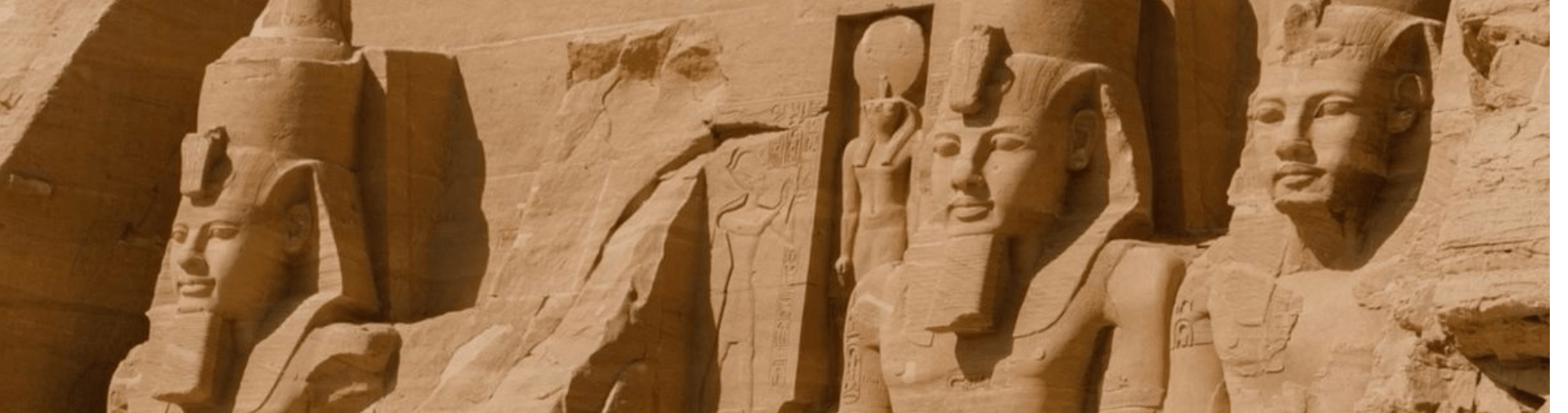 Grand statues of Ramses II at Abu Simbel Temple