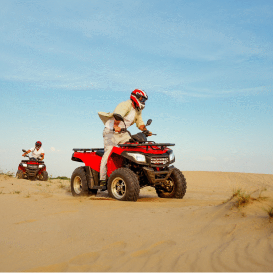 4x4 vehicle driving through the desert near Hurghada