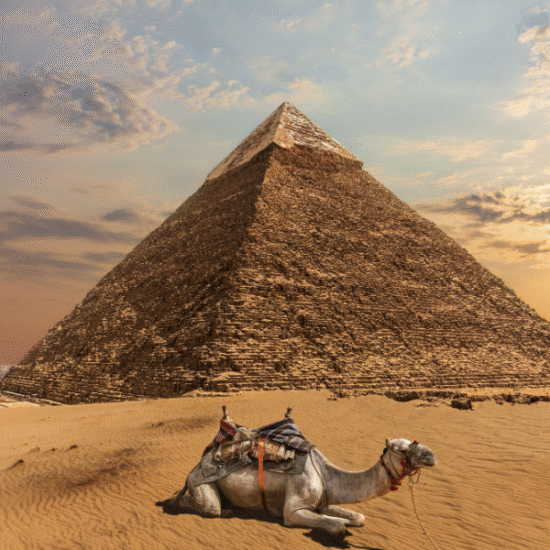 Giza Pyramids under the desert sun - 14 Days Egypt Easter Tour - Cairo, Nile Cruise & Red Sea