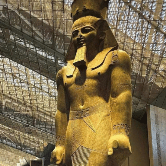 Modern façade of the Grand Egyptian Museum