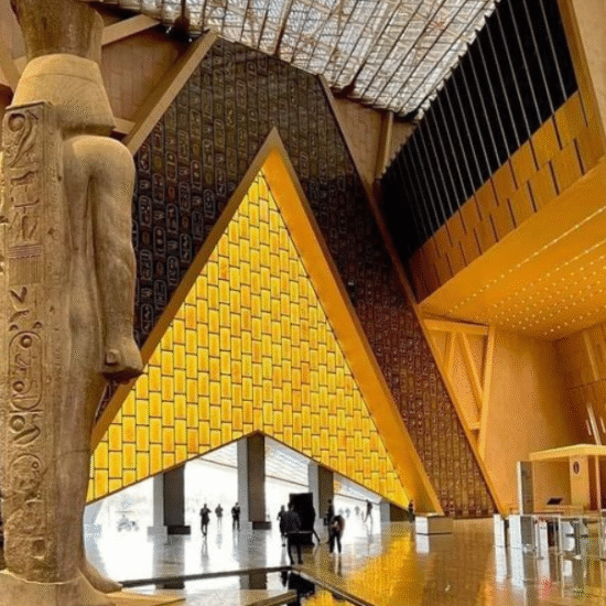 Modern exterior of the Grand Egyptian Museum - 9 Days Egypt Easter Holiday: Cairo, Alexandria & Nile Cruise