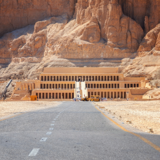 Terraced façade of Hatshepsut Temple - 9 Days Egypt Easter Holiday: Cairo, Alexandria & Nile Cruise